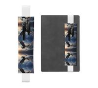 HHGFASD Estuche de piel de PVC con patrón de águila feroz negra 2 en 1, antideslizante, esencial para cuentas de viaje, White, One Size, Mochila escolar