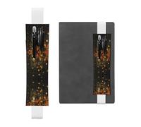 HHGFASD Estuche de piel de PVC con patrón de hojas negras que caen bajo la lluvia 2 en 1, antideslizante, almacenamiento esencial para cuentas de viaje, White, One Size, Mochila escolar