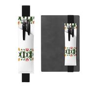 HHGFASD Estuche de piel de PVC con patrón de tulipán negro 2 en 1, antideslizante, esencial para cuentas de viaje, Black, One Size, Mochila escolar