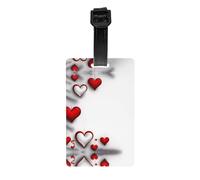 HHGFASD Etiqueta de equipaje con diseño de árbol de aguja de pino, con patrón de amor, adecuado tanto para hombres como para mujeres, impreso con etiquetas multifuncionales y bonitas