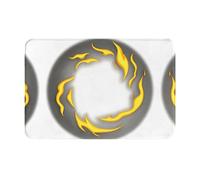 HHGFASD Felpudo de 40,6 x 61 cm, diseño de bola de fuego de viento ardiente, absorbente de agua, antideslizante, para puertas delanteras, entradas y baños