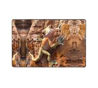 HHGFASD Gecko - Alfombra de tela de franela con patrón de escalada en roca, 60 x 39 pulgadas, tapete para sala de estar, oficina, mesa de café, cama, balcón