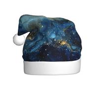 HHGFASD Hermoso sombrero de Navidad con patrón de universo de cielo estrellado para adultos, material suave y ligero