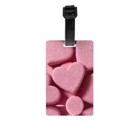 HHGFASD Identificador de equipaje con diseño de galletas de amor rosa, adecuado tanto para hombres como para mujeres, impreso con etiquetas multifuncionales y bonitas