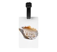 HHGFASD Identificador de equipaje con patrón de conchas de perlas intermitentes, adecuado tanto para hombres como para mujeres, impreso con etiquetas multifuncionales y bonitas