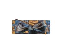 HHGFASD Otters in the lake light - Diadema de poliéster suave, agradable al tacto y elástica para bebés de 0 a 6 meses