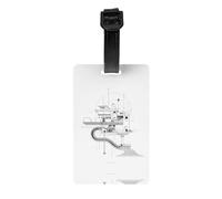 HHGFASD Patrón de arquitectura abstracta, tipo etiqueta de equipaje, identificador de equipaje, adecuado tanto para hombres como para mujeres, impreso con etiquetas multifuncionales y bonitas