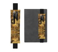 HHGFASD Portalápices de piel de PVC con patrón de tigre en la orilla del río, 2 en 1, antideslizante, esencial para cuentas de viaje, Black, One Size, Mochila escolar