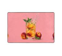 HHGFASD Refrescante alfombra de tela de franela con patrón de melocotón de 60 x 39 pulgadas para sala de estar, oficina, mesa de café, cama, balcón