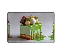 HHGFASD Refrescante alfombra de tela de franela con patrón de pastel de 60 x 39 pulgadas para sala de estar, oficina, mesa de café, cama, balcón