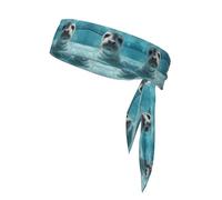HHGFASD Seals in the Pool - Diadema deportiva para hombres y mujeres, suave y transpirable que absorbe la humedad atlética