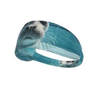 HHGFASD Seals in the Pool - Diadema elástica para ejercicio para hombres y mujeres, suave, de secado rápido