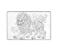HHGFASD Sketch of Monster - Alfombra de tela de franela con patrón de monstruo de 60 x 39 pulgadas para sala de estar, oficina, mesa de café, cama, balcón