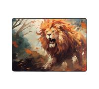 HHGFASD The Angry Lion Alfombra con patrón de 80 x 58 pulgadas para sala de estar, oficina, mesa de café, cama, balcón, suave, esponjosa, absorbente de agua, duradera