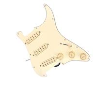 HHH 3 pastillas de doble bobina de repuesto precableadas 3 capas 11 agujeros golpeador con perillas de control y volumen para piezas de guitarra Fender ST Kit Pastillas Pickguard