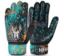 HHH Guantes de Portero de fútbol niños y jóvenes, con Palmas de látex de 4 mm y súper Agarre.
