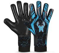 HHH Guantes de portero de fútbol para jóvenes y adultos, guantes profesionales de portero de fútbol con palmas antideslizantes de látex alemán de 4 mm para los más duros, guantes de portero (Talla 10)