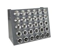 HHIP Juego de 30 pinzas 5C con estante (3903-0030)