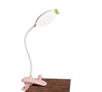 HHKQ Lampara Escritorio con Flexo Pinza, Luz de Lectura de Ajuste Flexible de 360 ° Control Táctil 3 Modos de Luz 3 Niveles de Brillo Luz Lectura Libros Cama Recargable USB para Infantil,Rosado
