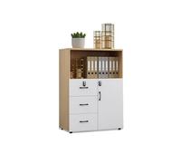 Hhmmei2024-23 Armario de Oficina Archivador Corto, gabinete for Impresora, Organizador de Oficina, archivador, partición Almacenamiento, cajón con Bloqueo Archivador(Bruin)