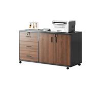 Hhmmei2024-23 Armario de Oficina Gabinete de Almacenamiento móvil, gabinete colocación Impresora, archivador, bajo, cajón, Organizador Multicapa con Puerta Archivador(A)