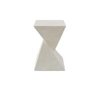 Hhmmei2024-23 Auxiliar Moderna para café Mesa Auxiliar pequeña de Cemento, diseño Minimalista, for Interior y Exterior, balcón, jardín, cafetería, Sala Estar para sofá o Sala de Estar(Blanco)