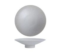 Hhmmei2024-23 Cesta de frutas Bol de cerámica con pedestal y diseño ondulado for servir fruta o aperitivos. Vajilla decorativa for cocina comedor Cesta de frutas y verduras(Grey)