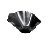 Hhmmei2024-23 Cesta de frutas Cuenco decorativo con borde ondulado, versátil, for servir frutas y aperitivos, ideal for la cocina sala de estar Cesta de frutas y verduras(Negro)