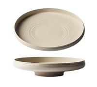 Hhmmei2024-23 Cesta de frutas Frutero ovalado de plástico gran capacidad con base pedestal texturizada, cuenco decorativo for servir, estilo minimalista Cesta de frutas y verduras