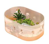 Hhmmei2024-23 Hábitat del terrario Tanque de Tortugas con Plataforma Secado al Sol, Tanque alimentación for Uso doméstico Terrario del Acuario(Grande)