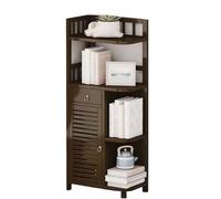 Hhmmei2024-23 Librería Armario de Esquina, Dormitorio, Sala Estar Piso a Techo, Almacenamiento, estantería Organizador de Almacenamiento(Bruin,Pequeño)