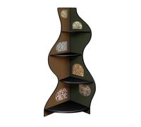 Hhmmei2024-23 Librería Soporte de Esquina for Sala Estar, Soporte exhibición Decorativo Piso a Techo, estantería montada en la Pared, Estilo Antiguo Medio Organizador de Almacenamiento