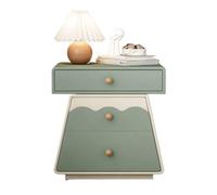 Hhmmei2024-23 Mesita de Noche Esta mesita de Noche for Dormitorio Presenta un diseño Compacto con Estilo Vintage Mesas auxiliares(Green,Pequeño)