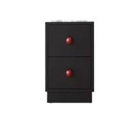 Hhmmei2024-23 Mesita de Noche Mesita de Noche compacta con Mango Rojo ultradelgada y Negra Almacenamiento Mesas auxiliares(Medio)