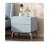 Hhmmei2024-23 Multifuncional Mesita de Noche de Madera Sencilla, Organizador de Color Crema Puro, for Dormitorio, hogar, mesita de Noche, Gran Capacidad, cajones Dobles con Almacenamiento(Blue,XL)