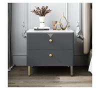 Hhmmei2024-23 Multifuncional Mesita de Noche Moderna con 2 cajones, mesitas de Noche for Oficina, Sala de Estar, Dormitorio (Gris Oscuro) con Almacenamiento(L30xD40xH51cm)