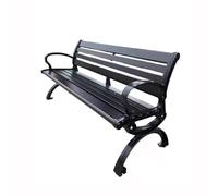 Hhmmei2024-23 Patio Banco de Exterior con Respaldo for Silla Parque aleación Aluminio Negro Exterior(Pequeño)