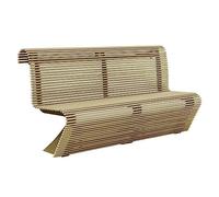 Hhmmei2024-23 Patio Banco de Parque al Aire Libre, Silla de Ocio de Arte Creativo de 70,8 "con Respaldo, Banco de Tubo Redondo de Metal Moderno for 3 Personas, fácil de Instalar, Dorado Exterior
