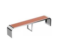 Hhmmei2024-23 Patio Extensión de Asiento comunitario Cuadrado Acero Inoxidable for Banco Exterior Parque Exterior