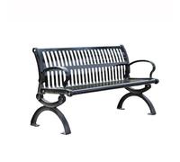 Hhmmei2024-23 Patio Silla de Aluminio con Patas Acero y Superficie Placa, Respaldo for Exteriores, Banco Parque, 1,5/1,8 Metros Exterior(Grande)