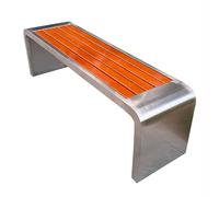 Hhmmei2024-23 Patio Silla de Parque Acero Inoxidable, Bancos for Exteriores, Patios, Ocio comunitario Exterior(XL)