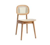 Hhmmei2024-23 Silla de Cocina y Comedor Solid Wood Dining Chair Household Simple Rattan Backrest Stool Hotel Wooden Chair Makeup Chair Silla de Sala