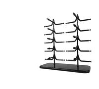 Hhmmei2024-23 Soporte para gafas Estuche for gafas, soporte for mesa, marco Simple, estante de exhibición for sol dos filas, mostrador múltiple Estante de exhibición de anteojos(Negro)