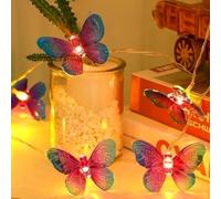 HHMTAKA 3M - Guirnalda de 20 luces LED de mariposa, color blanco cálido, luces decorativas de mariposa para dormitorio, verano, jardín, boda, fiesta, día de San Valentín, Navidad, decoración de