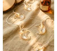 HHMTAKA Guirnalda de luces de estrella y luna de 3 m, 20 LED, funciona con pilas, dos modos, decoración de relámpago para Navidad, boda, cumpleaños, fiesta de San Valentín, dormitorio, interior y