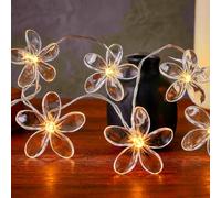 HHMTAKA Guirnalda de luces de hadas de flores 3M con 20 luces LED USB, decoración de primavera para interiores, dormitorio, decoración de Navidad
