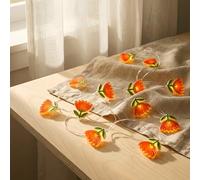 HHMTAKA Guirnalda de luces de hadas de flores 3M con 30 luces LED de hadas que funcionan con pilas, decoración de primavera para interiores, dormitorio, hogar, boda, San Valentín, cumpleaños (flor de