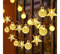 HHMTAKA Guirnalda de luces solares para exteriores, impermeables, 50 LED, luces solares de jardín, 8 modos, 9,5 m, para interiores y exteriores, para jardín, patio, hogar, fiestas de Navidad, bodas