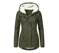 HHMY Parka para mujer, de invierno, cálida, de pelo de peluche, con forro, resistente al agua, gruesa, parka de invierno, chaqueta de forro polar, chaqueta acolchada, cortavientos, chaqueta de