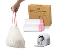 HHOLOVE Caja de arena para gatos autolimpiable, caja de arena automática para gatos de 60 L, extra grande, no más cucharas, antipellizcos para gatos de 3 a 22 libras, control avanzado de olores